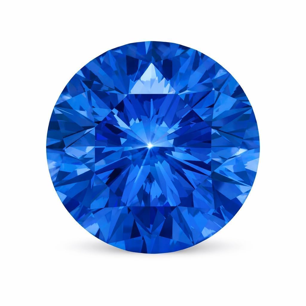 AGL Certified Lab Grown Sapphire, Brilliant Cut Loose Stone, for Fine Jewelry Making, 0.5 Carat (5mm)