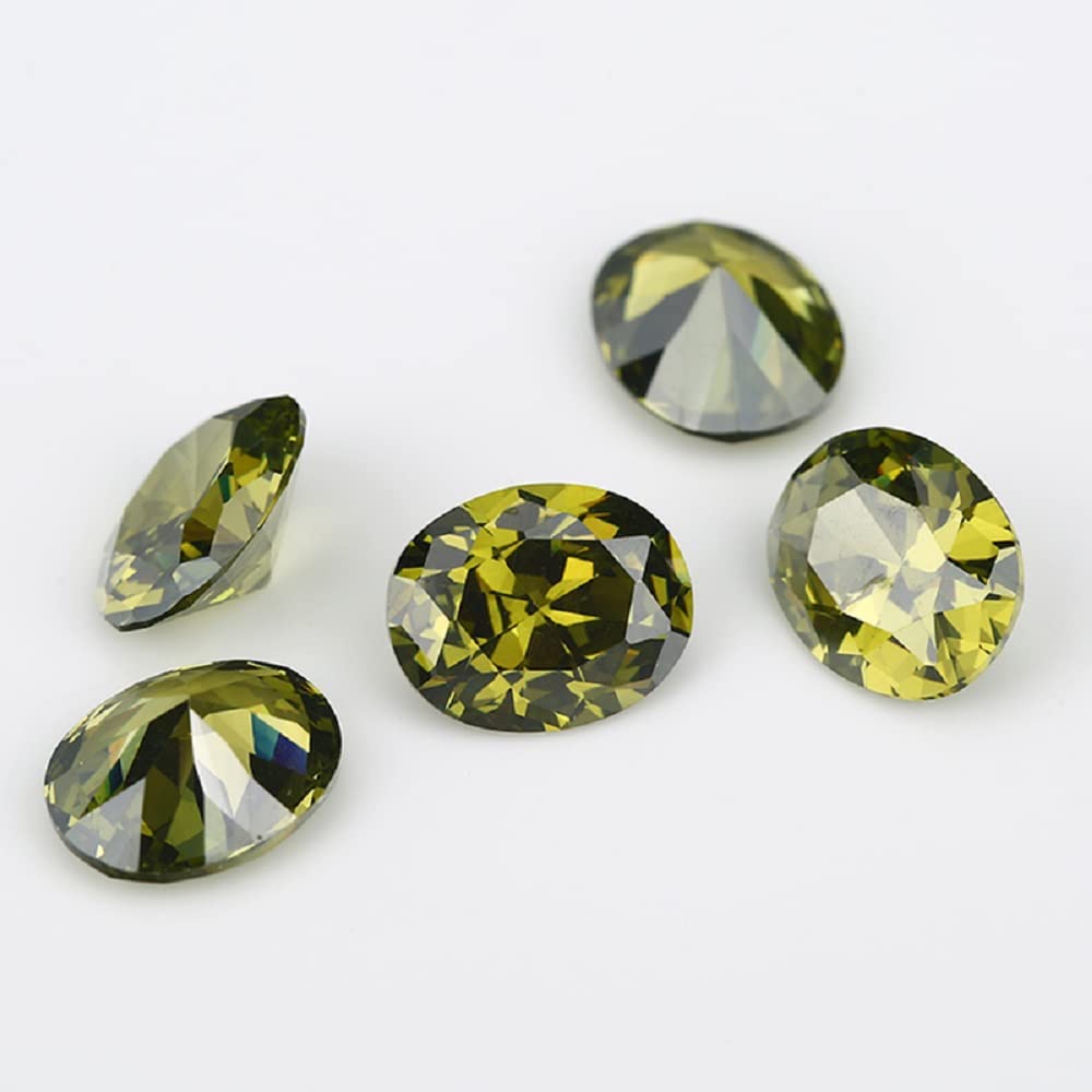 XIANGMO 15pcs 6x8mm 5A Loose Cubic Zirconia Stones Oval Cut CZ Stone Synthetic Gemstone for Jewelry Making, Mix 15 Colors 1pcs per color