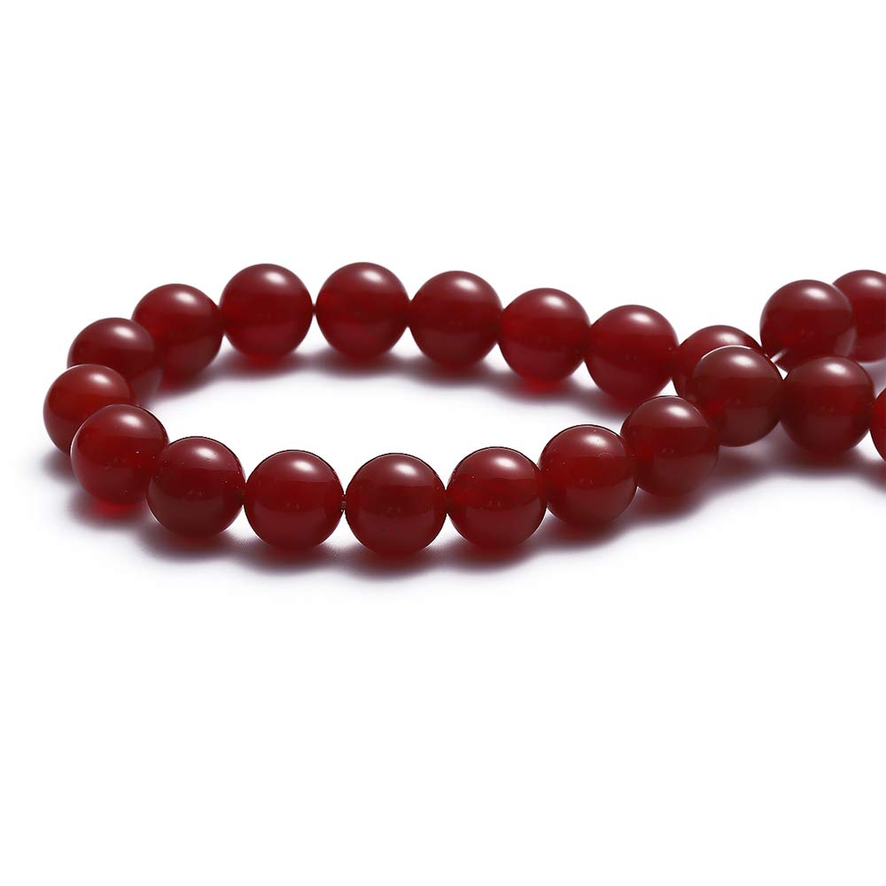 BEADIA Natural Red Agate Stone Round Loose Semi Gemstone Beads for Jewelry Making 4MM 89PCS