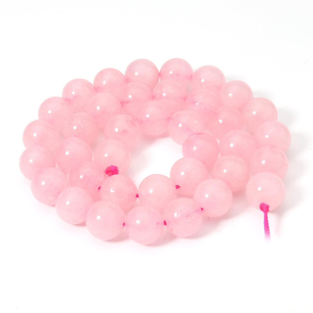 Siomia 60pcs 6mm Natural Rose Quartz Gemstone Beads Energy Healing Crystal Round Loose Stone Beads for Jewelry Making, DIY Bracelets Necklaces