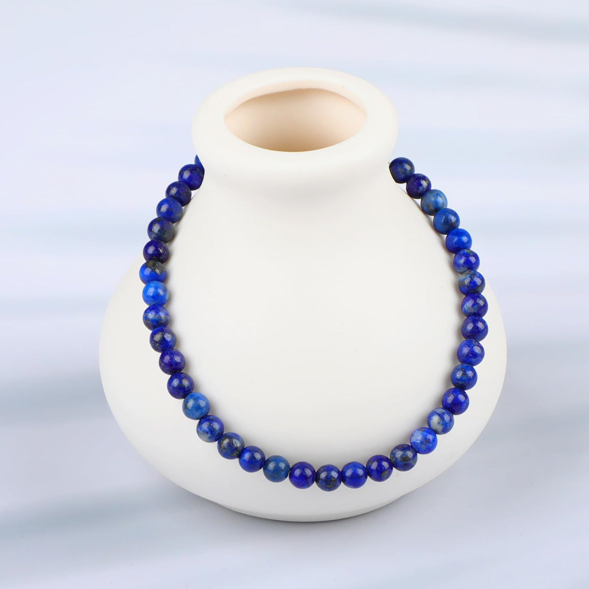 LPBeads Handmade Natural Gemstone Stretch Elastic 4mm Lapis Lazuli Bracelet Healing Crystal Round Stone Beads Jewelry Gifts for Women Men