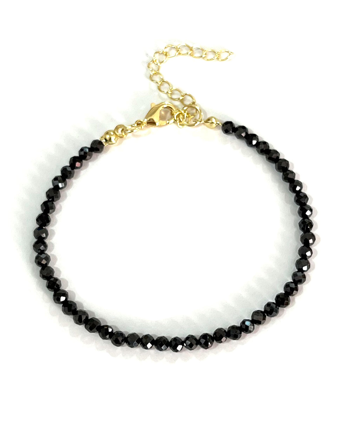 Natural Stone Bracelets for Women Gold Plated Energy Beaded Bracelet Enewton Unique Friendship Bracelets Gifts, Black