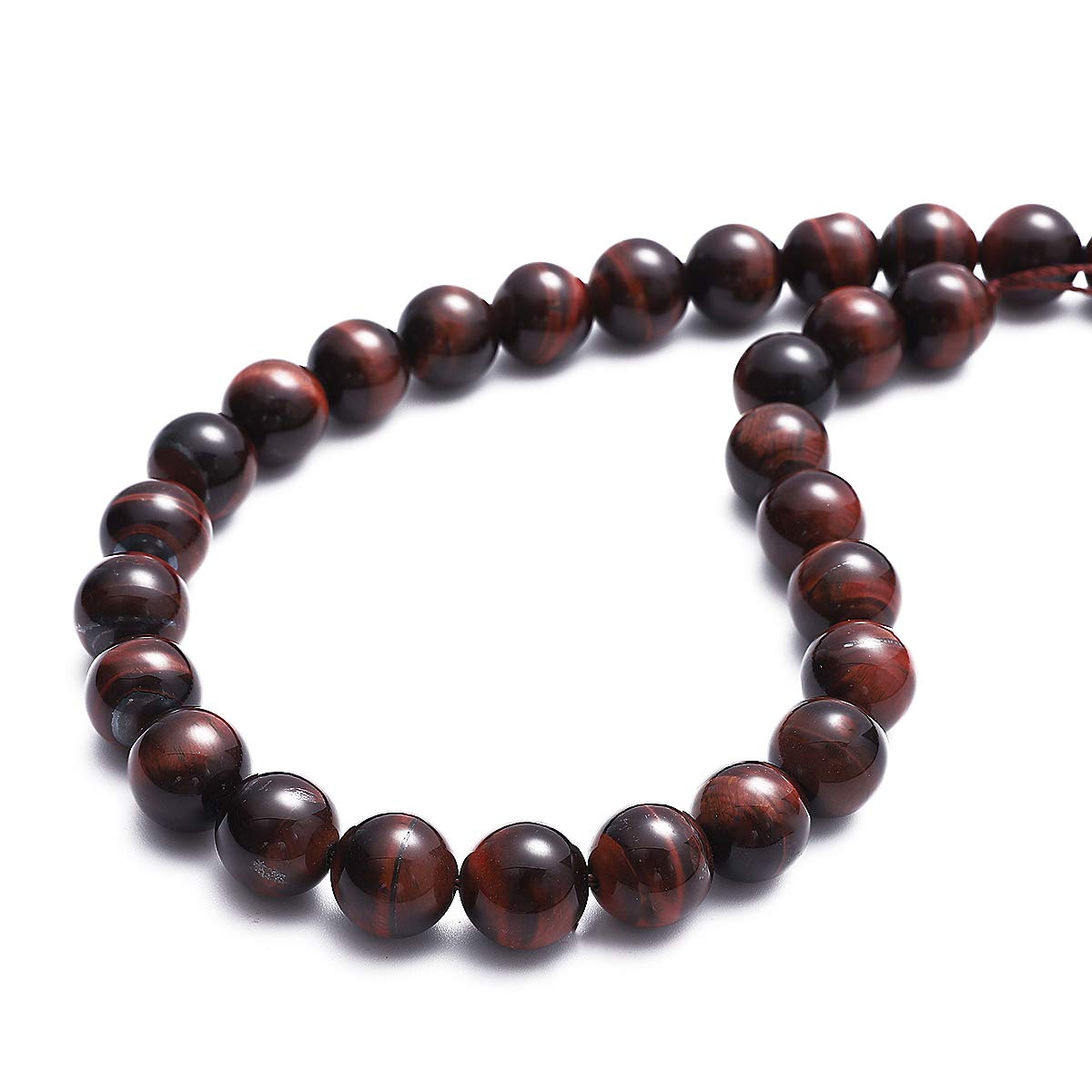 BEADIA Natural Red Tiger Eye Stone Round Loose Semi Gemstone Beads for Jewelry Making 10MM 38PCS