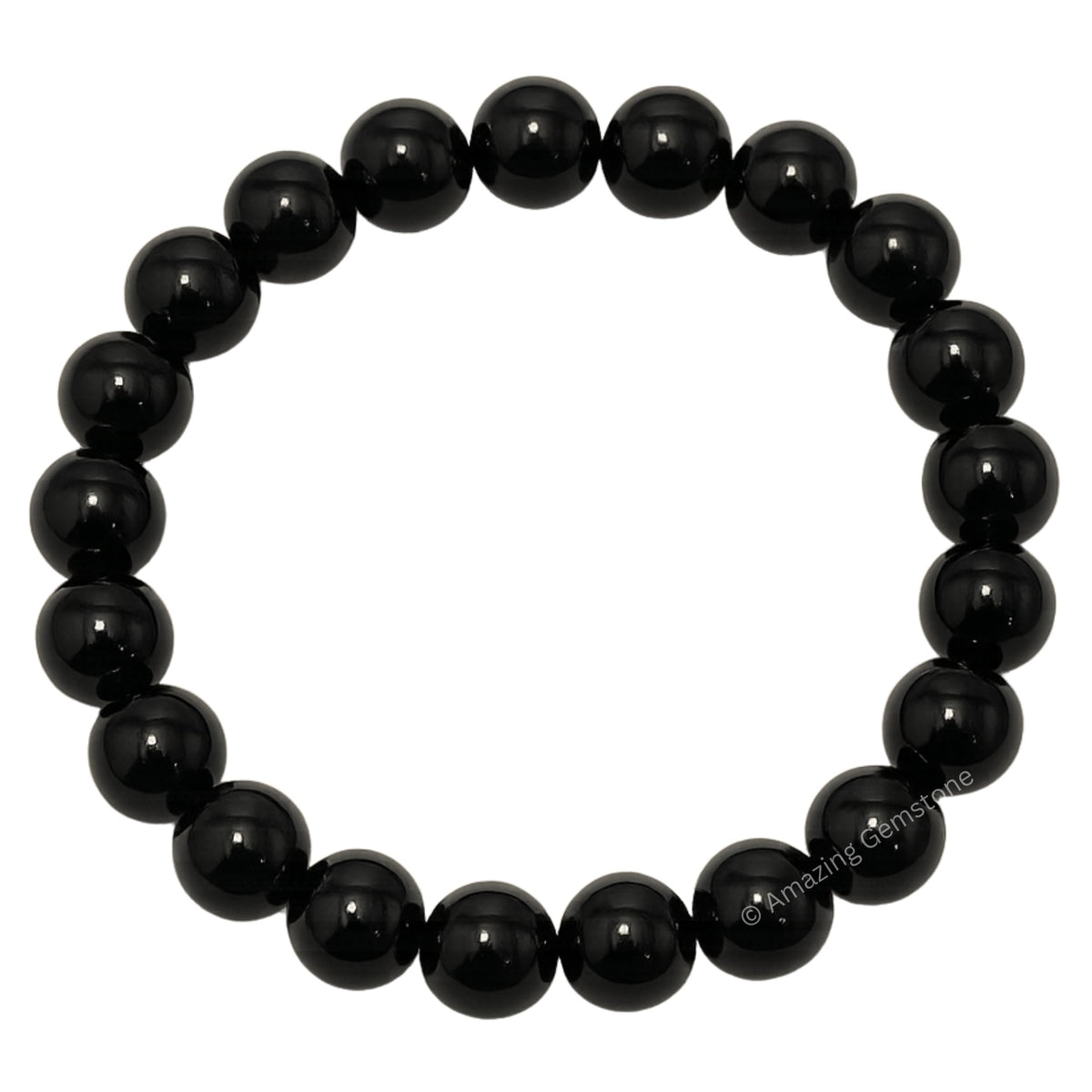 Amazing Gemstone Crystal Bracelet for Women Men's Gifts - Protection Healing Crystal Bracelet - 8mm Gemstone Beaded Stretchable Bracelet Pulseras Para Hombres Mujer Stocking Stuffers Mothers Day Gift (Black Tourmaline)