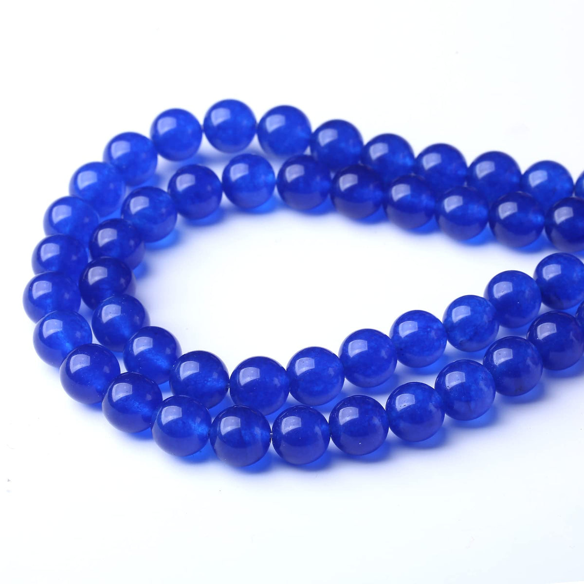32PCS 12MM Natural Blue Chalcedony Stone Beads Energy Healing Beads for DIY Jewelry Bracelet Necklace Making for Jewelry Making15Inch