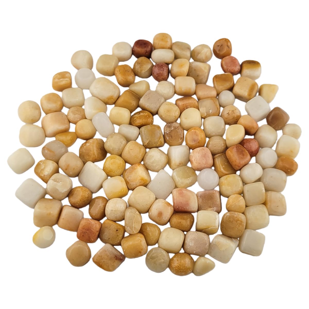 1,000 Carats Handpicked Tumbled Stones Crystals Chips Bulk Pocket Stones for Healing, Reiki, Meditation, Witchcraft and Home Decorations (Yellow Aventurine)
