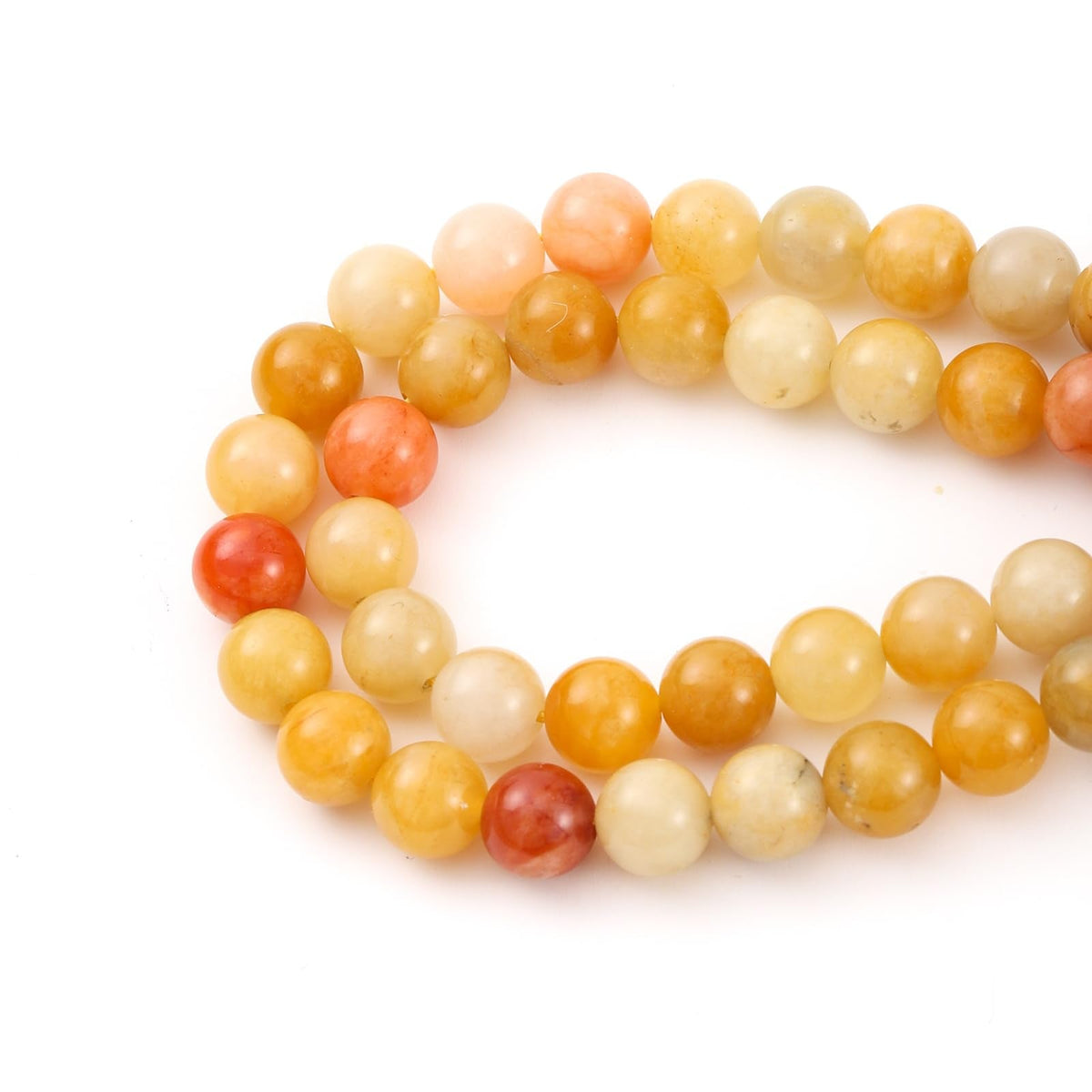 8mm 45pcs DIY Natural Yellow Aventurine Stone Beads Round Healing Crystal Gemstone Loose Beads for Jewelry Making Handmade Bracelet Necklace