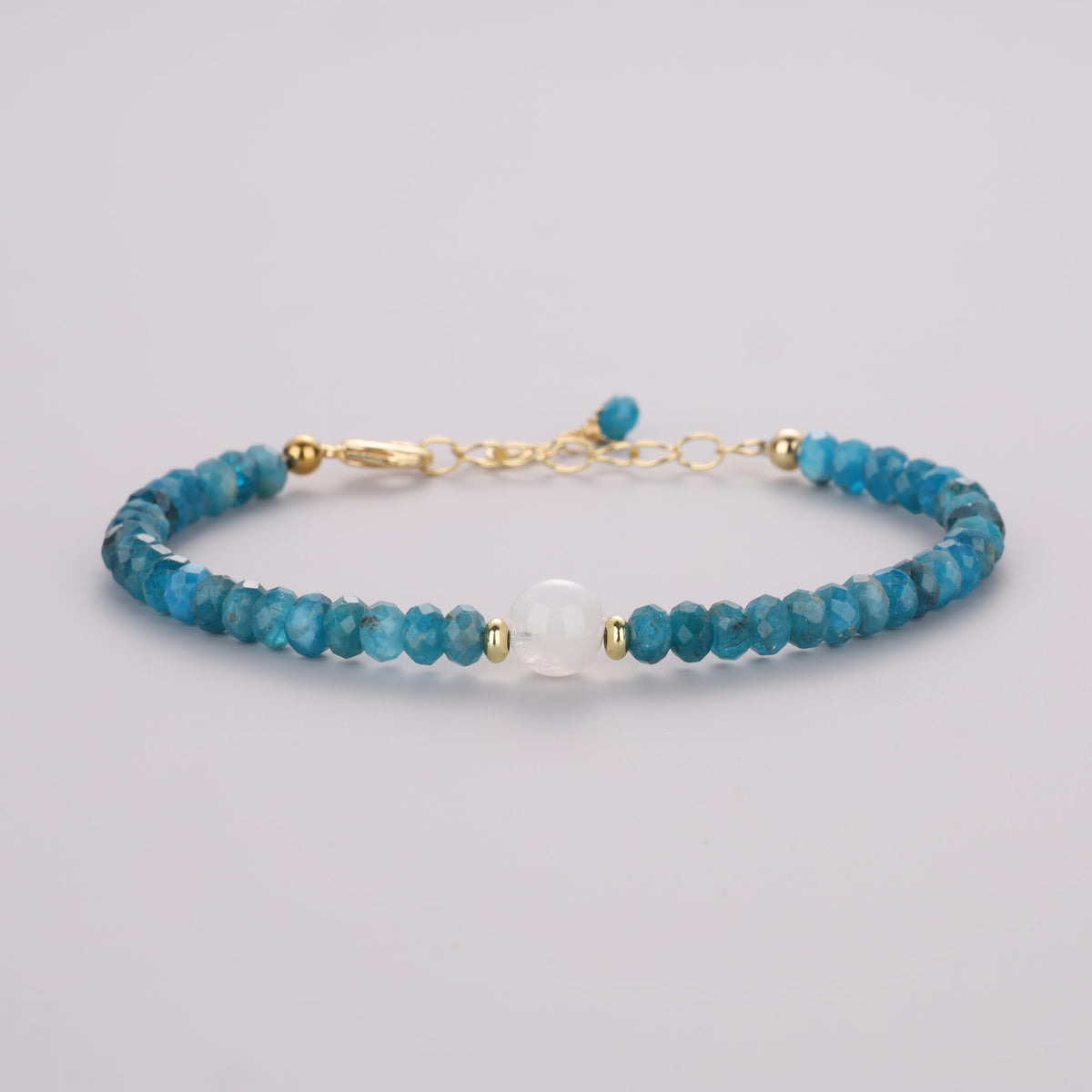 COAI Apatite Bracelet Moonstone Healing Crystal Bracelet for Women