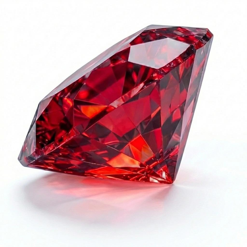 AGL Certified Lab Grown Ruby, Brilliant Cut Loose Stone, for Fine Jewelry Making, 1.0 Carat (6mm)