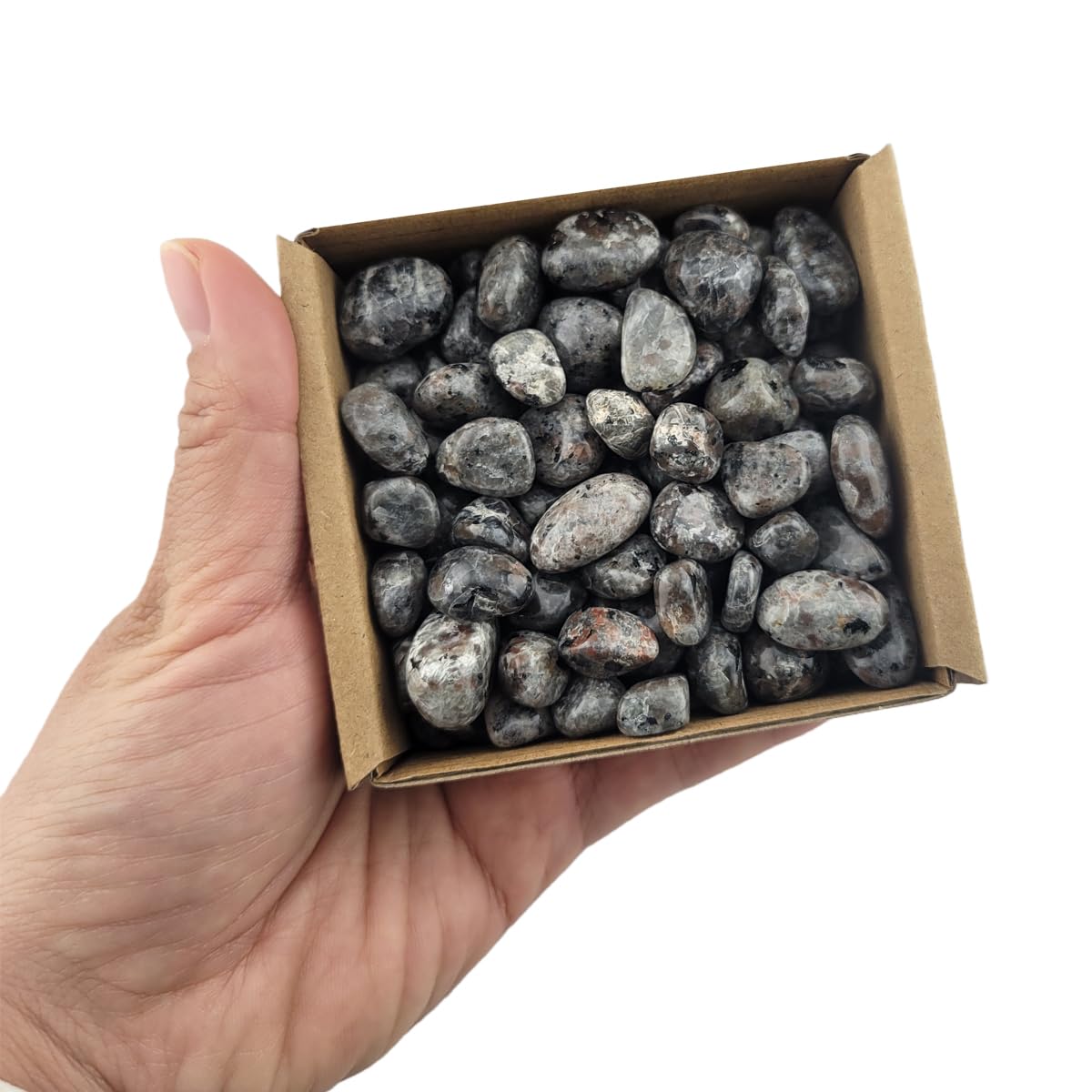 1,000 Carats Flame Yooperlite Handpicked Tumbled Stones Crystals Chips 0.2''-0.5'' Bulk Pocket Stones for Healing, Reiki, Meditation, Witchcraft and Home Decorations (Flame Yooperlite)