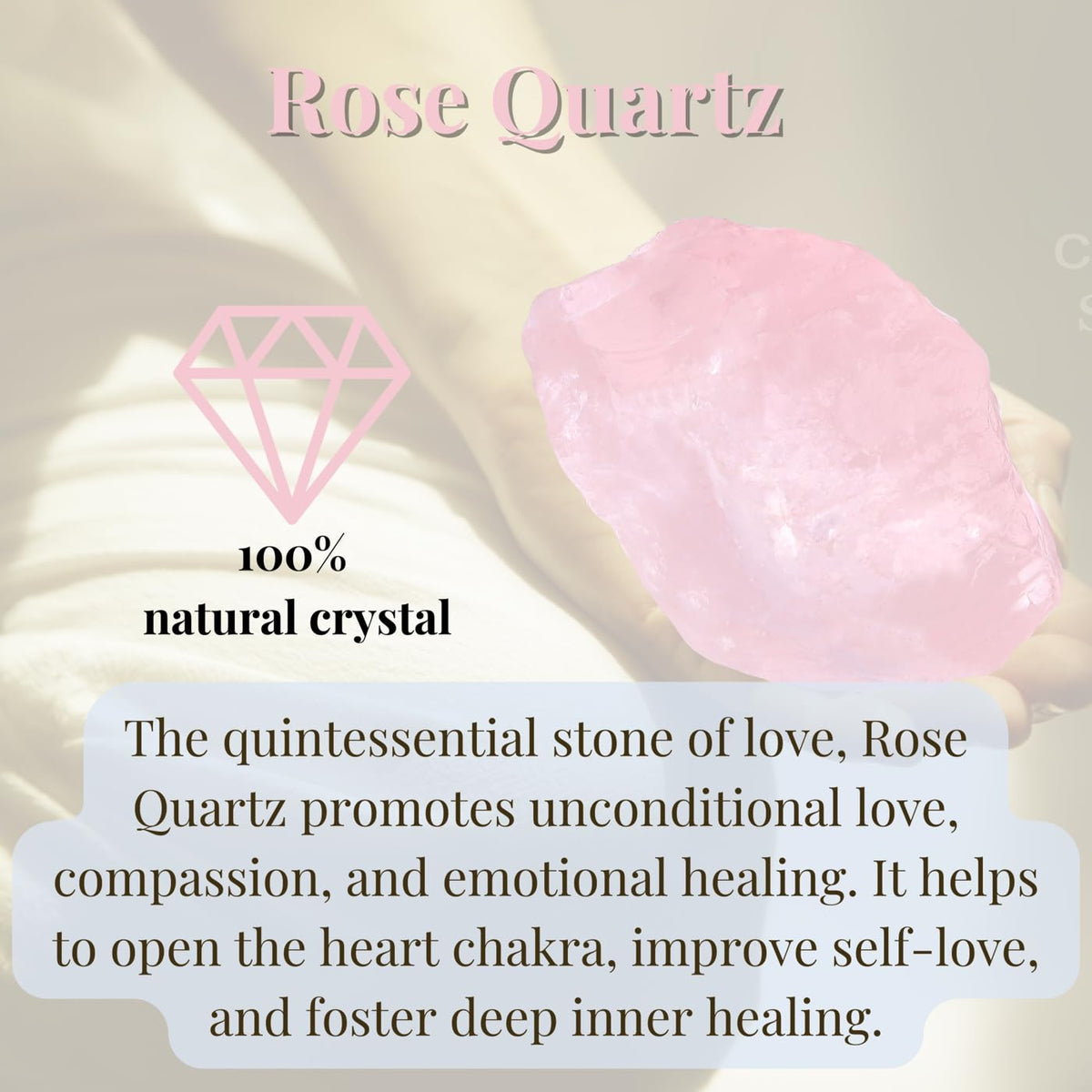 XIANNVXI Rose Quartz Crystals 1.8-2.2" Large Raw Crystals and Healing Stones Natural Rough Crystal Rocks for Decor Gifts Tumbling Cabbing Polishing Fountain Rocks 1PCS