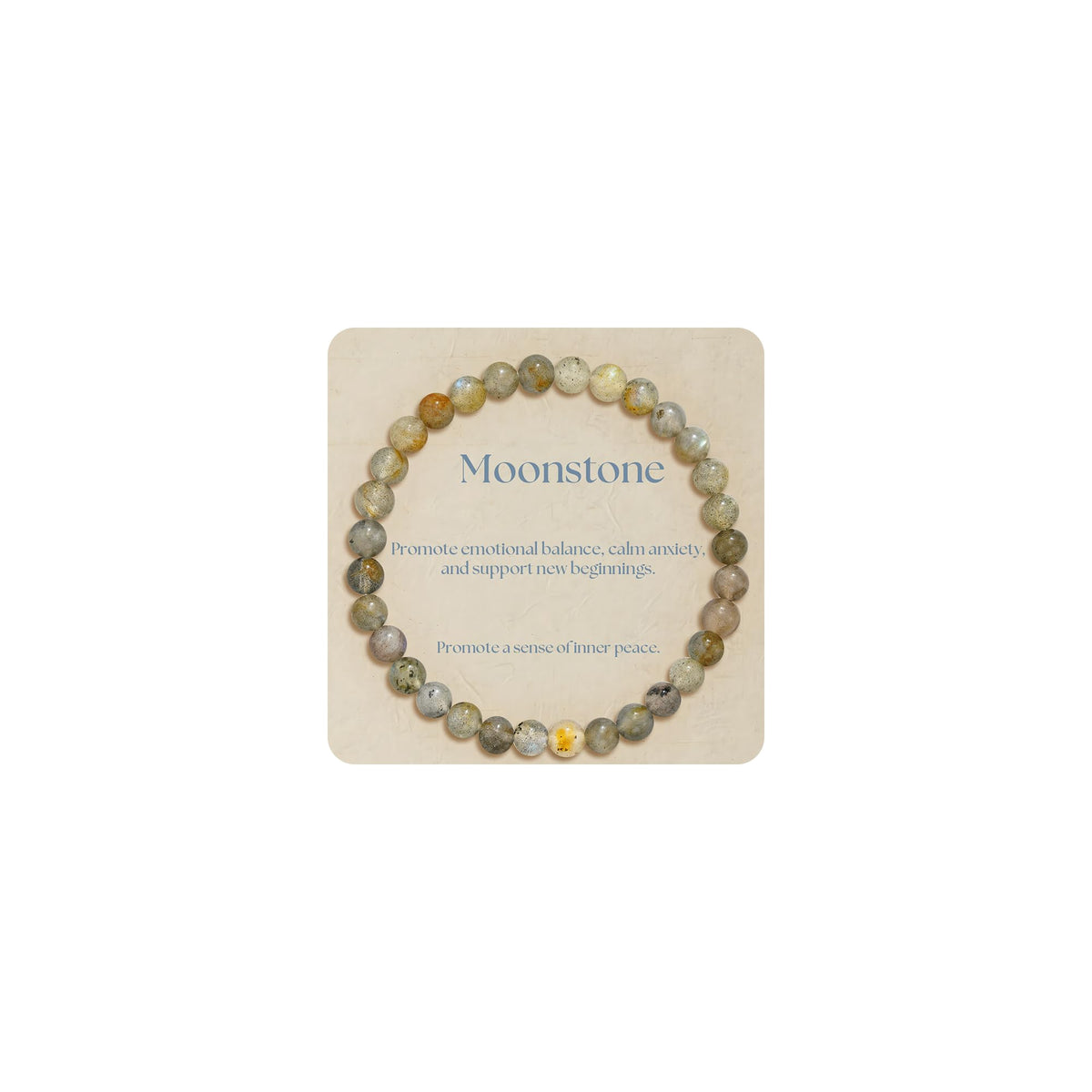 Treasure Bender Calming Anxiety Protection Bracelets for Women Men, Natural Healing Stone Anxiety Relief Bracelet Stretch Bracelets Jewelry Gifts for Women Men (Moonstone)