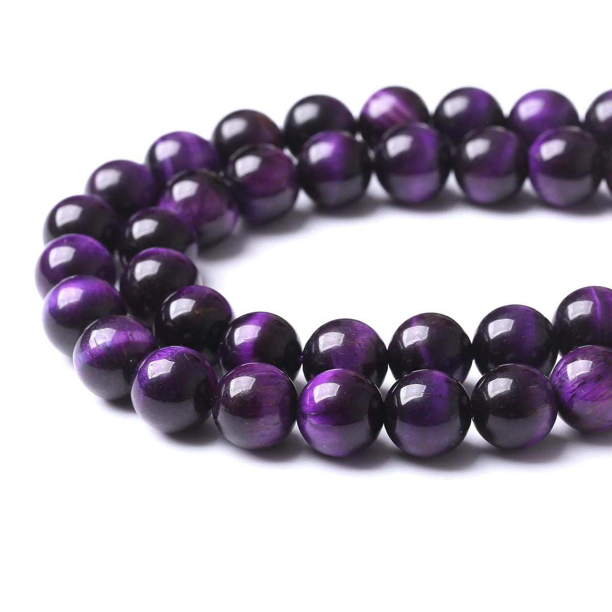 90PCS 4MM AAA Purple Tiger Eye Stone Beads Natural Gemstone Bead Crystal Healing Energy Jewelry Making DIY 15 inches