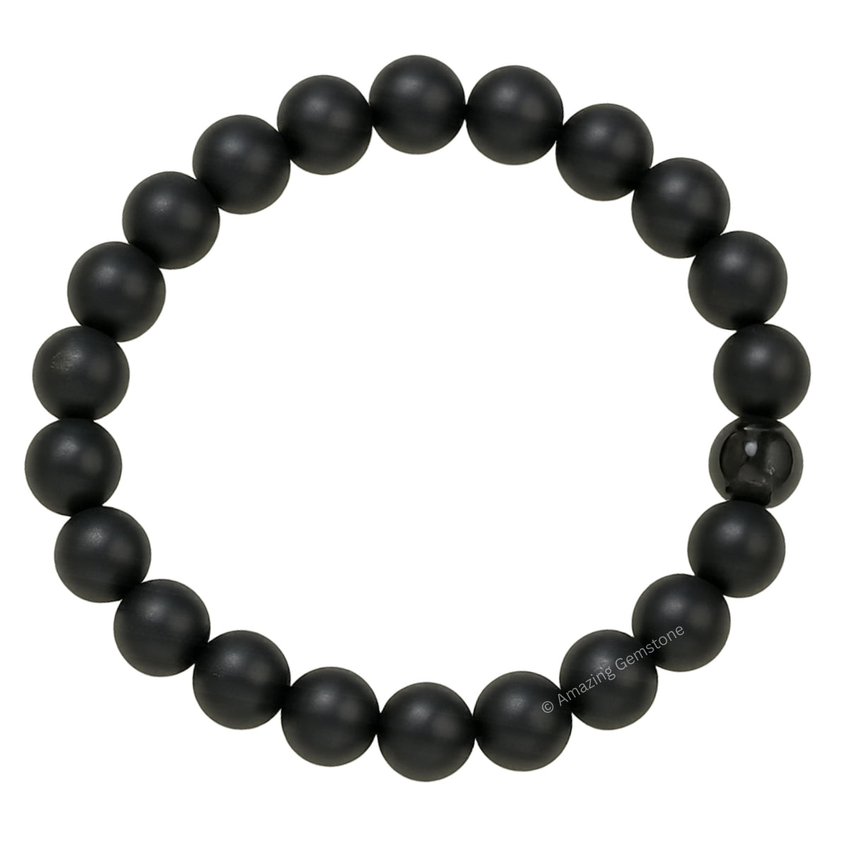 Amazing Gemstone Crystal Bracelet for Women Men's Gifts - Protection Healing Crystal Bracelet - 8mm Gemstone Beaded Stretchable Bracelet Pulseras Para Hombres Mujer Stocking Stuffers Mothers Day Gift (Shungite)