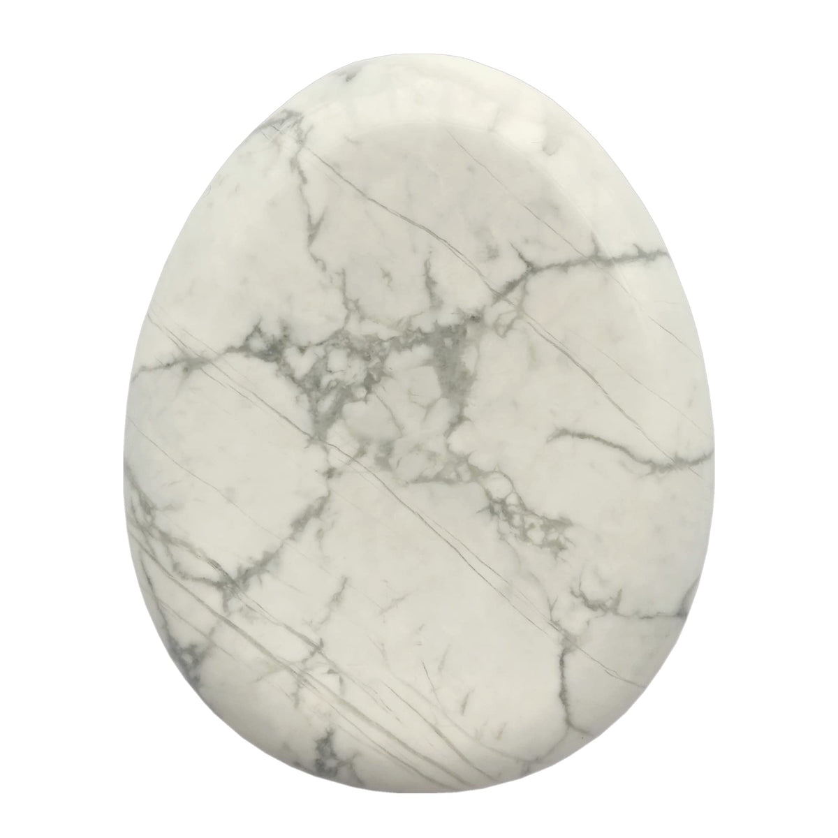 Bacatgem White Howlite Turquoise Water Drop Chakra Thumb Worry Stone,Stress Relax Healing Reiki Crystal Pocket Palm Stones