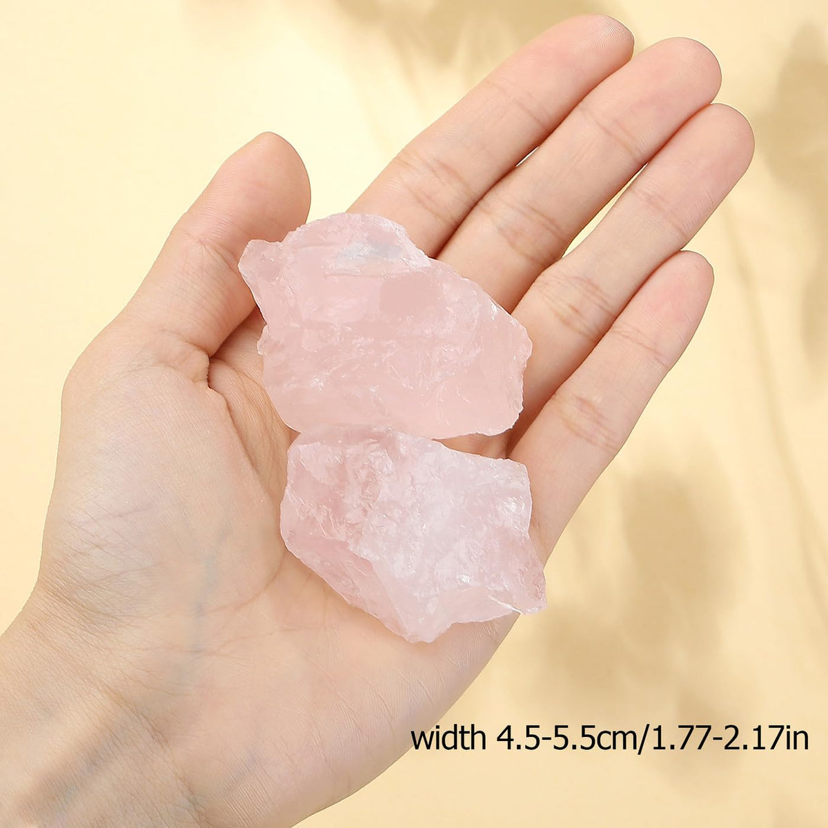 XIANNVXI Rose Quartz Crystals 1.8-2.2" Large Raw Crystals and Healing Stones Natural Rough Crystal Rocks for Decor Gifts Tumbling Cabbing Polishing Fountain Rocks 1PCS