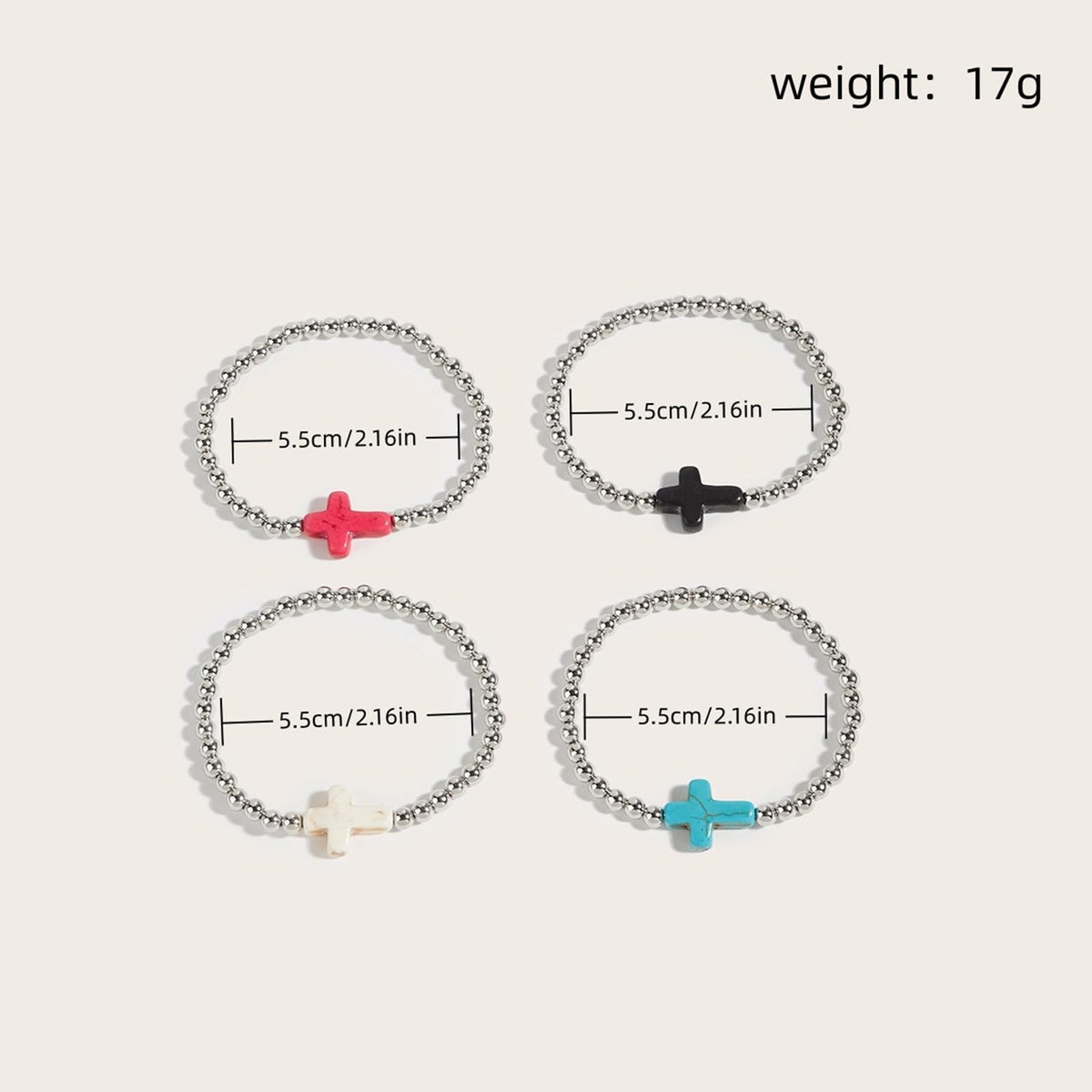 Harry and Henry Gold Beaded Bracelets for Women Non Tarnish Dainty Pearl Beaded Bracelet Cross Stack Stretch Bracelets for Women Trendy Gifts 2025 Easter Basket Stuffers