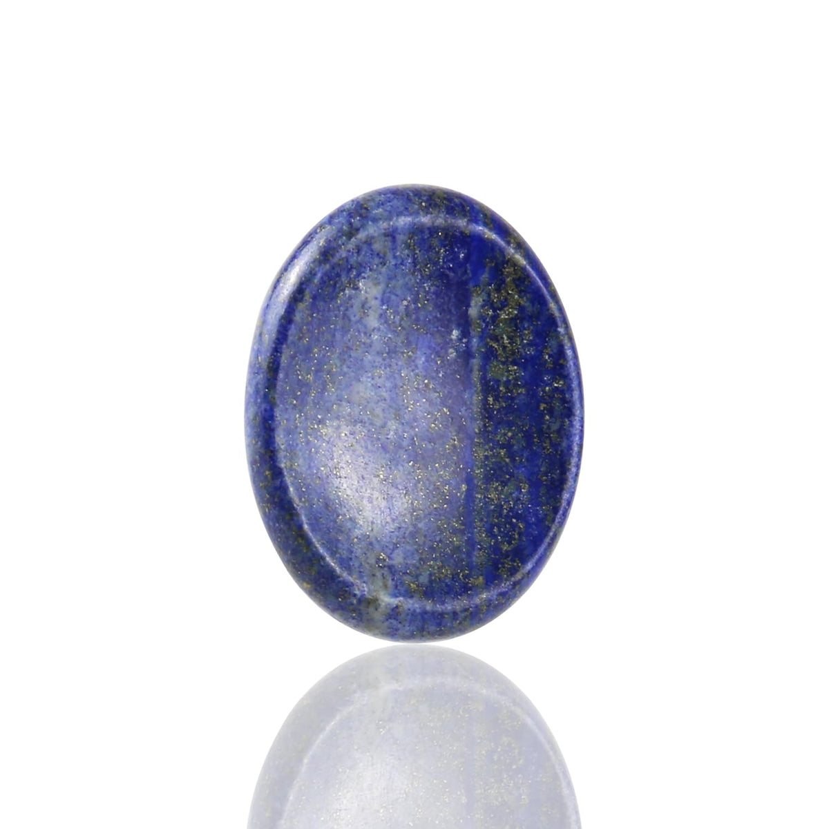 Nvzi Worry Stones Lapis Lazuli Crystals, Chakra Crystals and Healing Stones, Oval Palm Stone, Thumb Stone, Crystals for Beginners, Spiritual Gifts for Women, Meditation Accessories (1PCS)