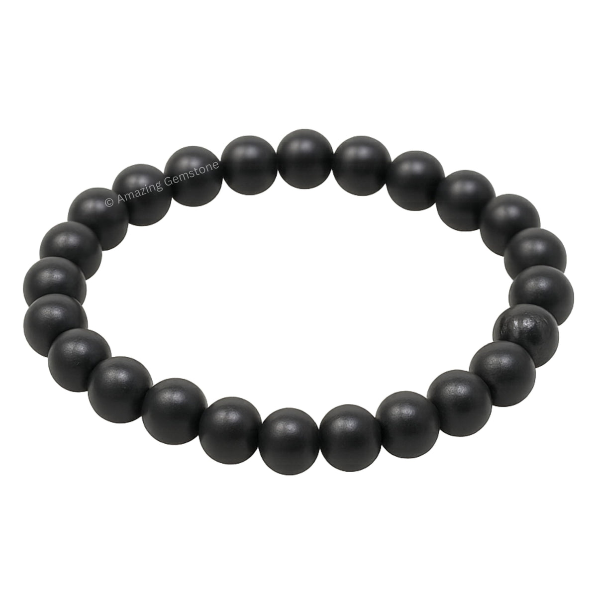 Amazing Gemstone Crystal Bracelet for Women Men's Gifts - Protection Healing Crystal Bracelet - 8mm Gemstone Beaded Stretchable Bracelet Pulseras Para Hombres Mujer Stocking Stuffers Mothers Day Gift (Shungite)