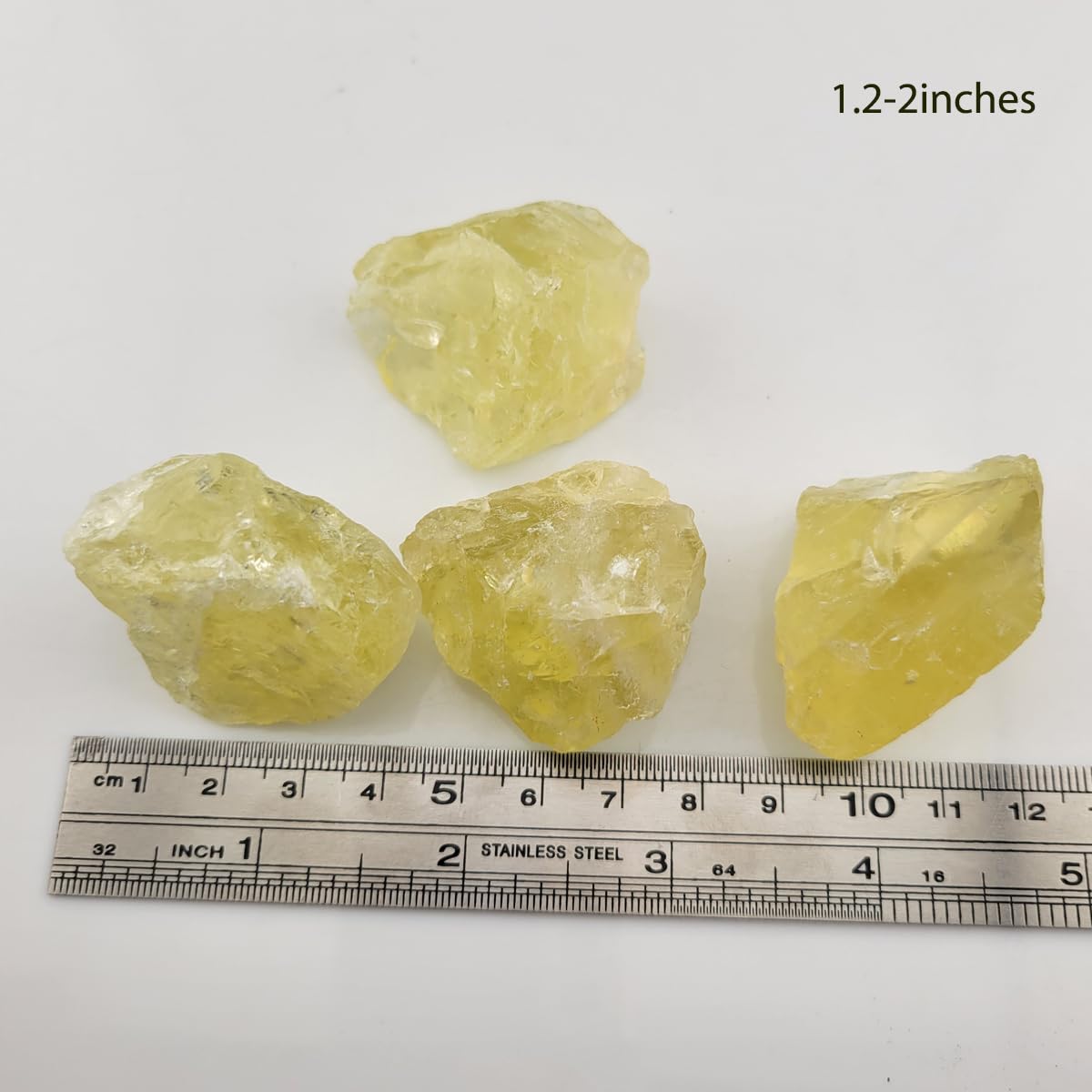 3-5Pcs Citrine Natural Raw Crystals 1''-2'' Rough Stones Rocks for Tumbling Polishing Cabbing Gemstones Crystals and Healing Stones for Wicca Reiki,Fountian Rocks for Decorations (Citrine)