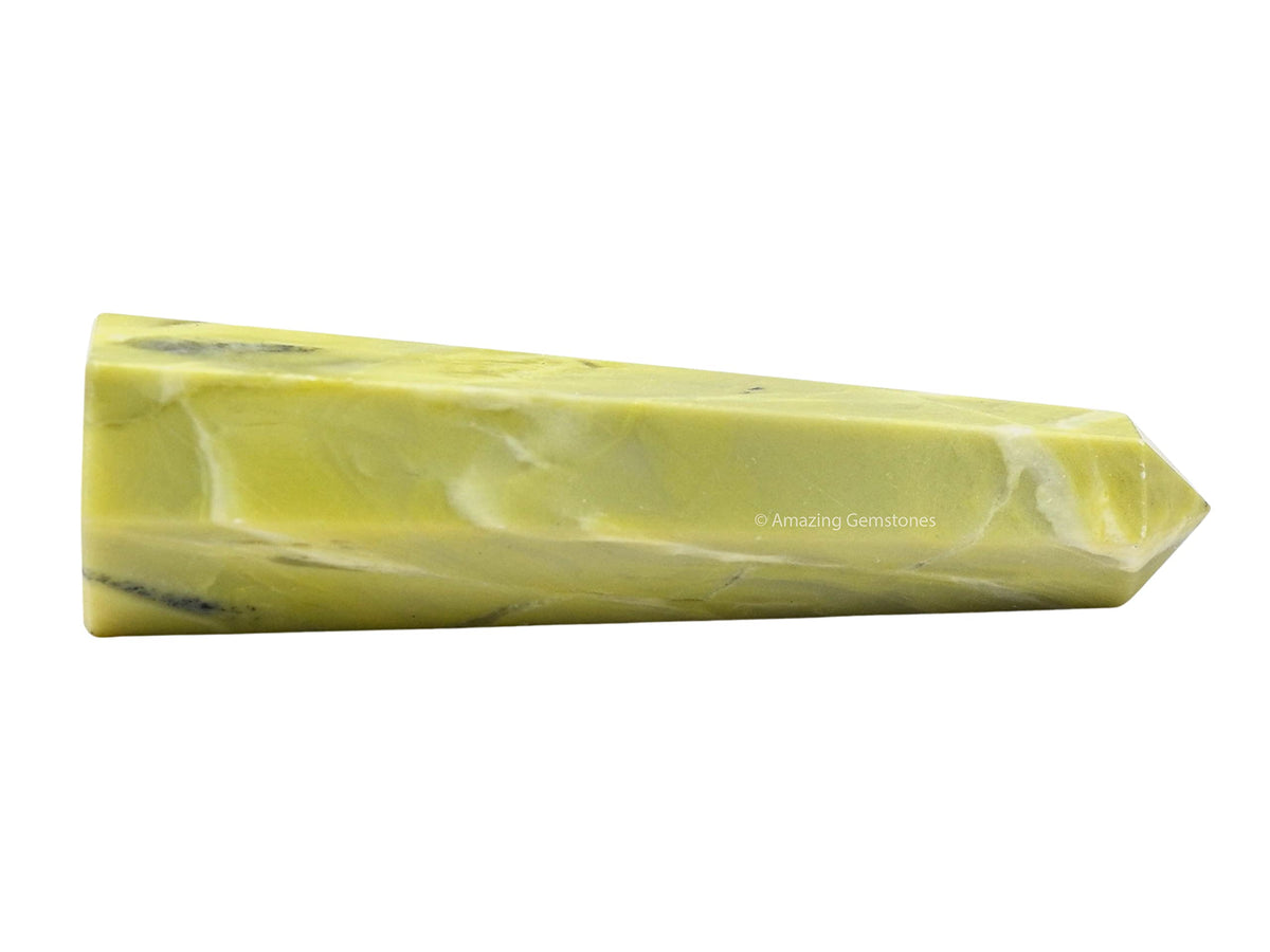 Amazing Gemstone Serpentine Crystal Towers - Natural Healing Crystal Point Obelisk for Reiki Healing and Crystal Grid (3" to 4" INCH)