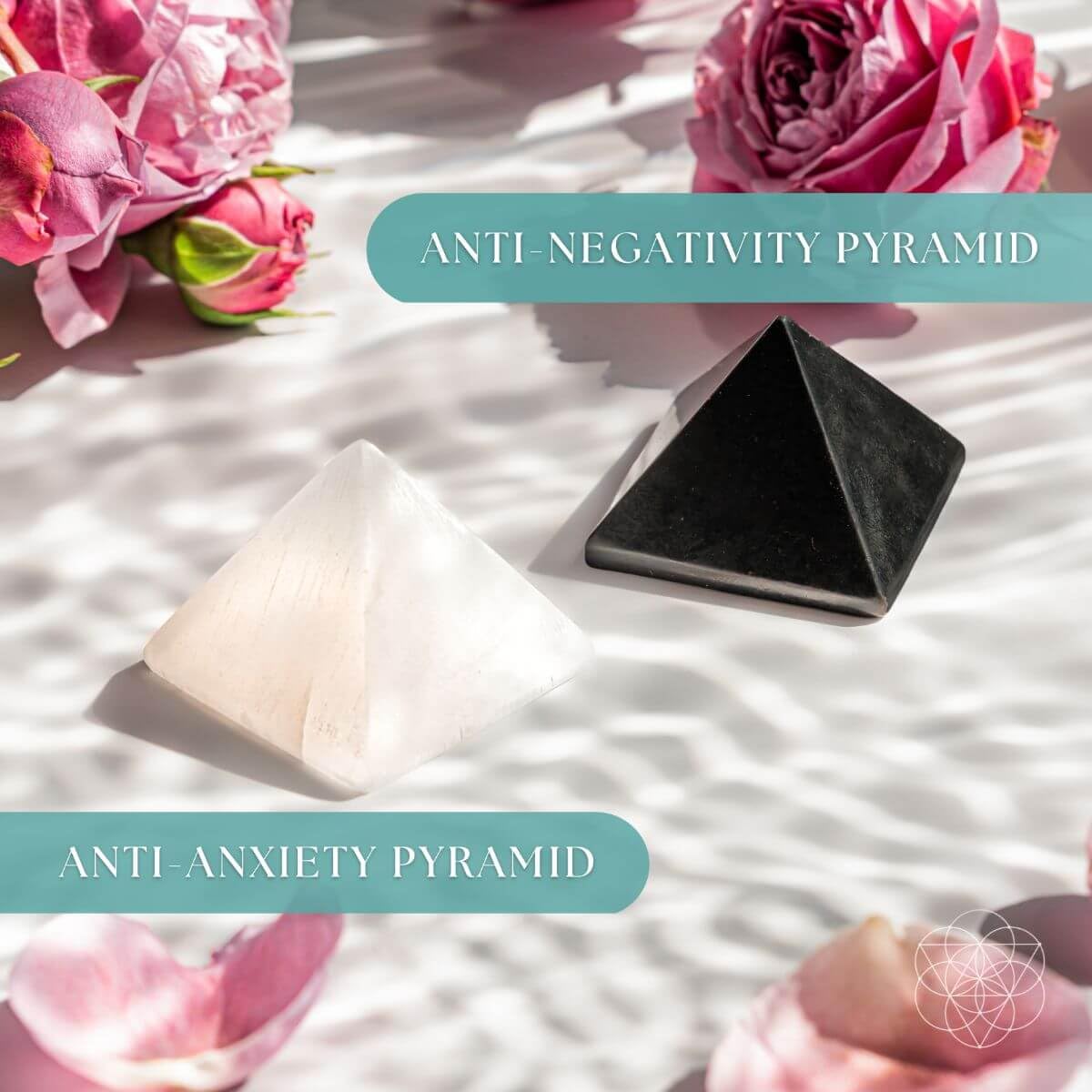 Conscious Items Shungite Pyramid, Anti-Negativity Healing Crystal Pyramids, Genuine Crystals for Balance, Calm & Positive Spaces, Healing Stone Gifts for Women & Men