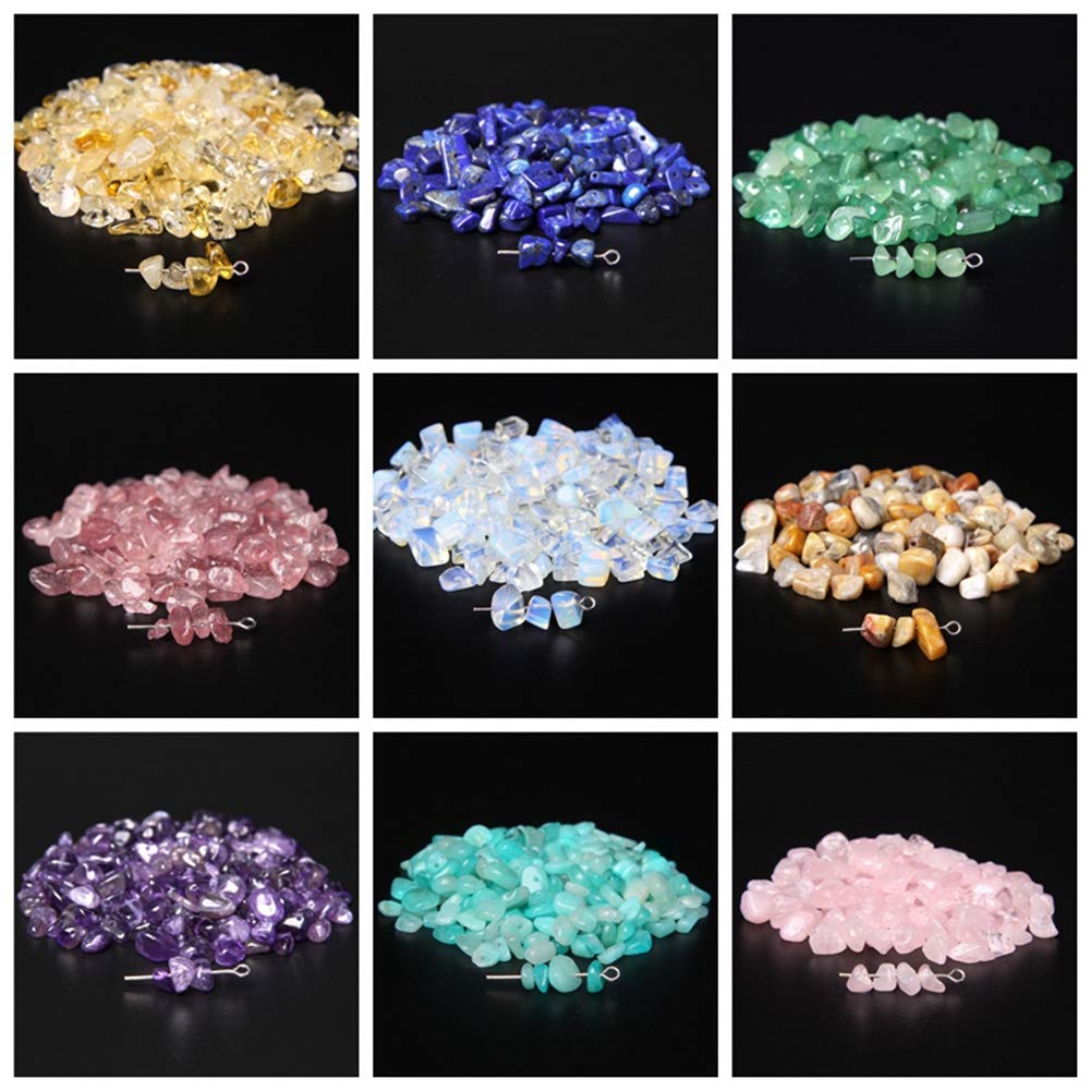 Natural Chip Stone Beads Red Coral 5-8mm About 400 Pieces Irregular Gemstones Healing Crystal Loose Rocks Bead Hole Drilled DIY for Bracelet Jewelry Making Crafting (5-8mm, Red Coral)