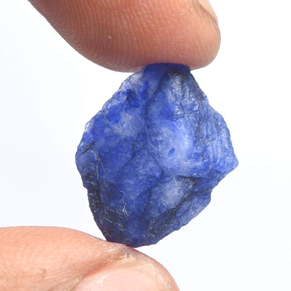 GEMHUB Blue Sapphire Gemstone 8.00 Carat Certified Natural Rough Loose Gemstone for Jewelry Making