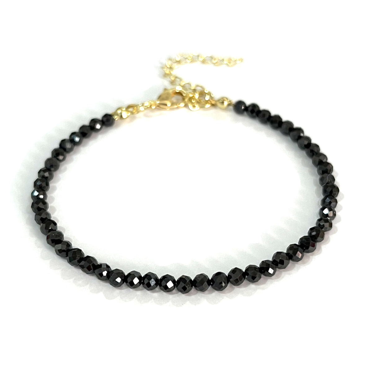Natural Stone Bracelets for Women Gold Plated Energy Beaded Bracelet Enewton Unique Friendship Bracelets Gifts, Black