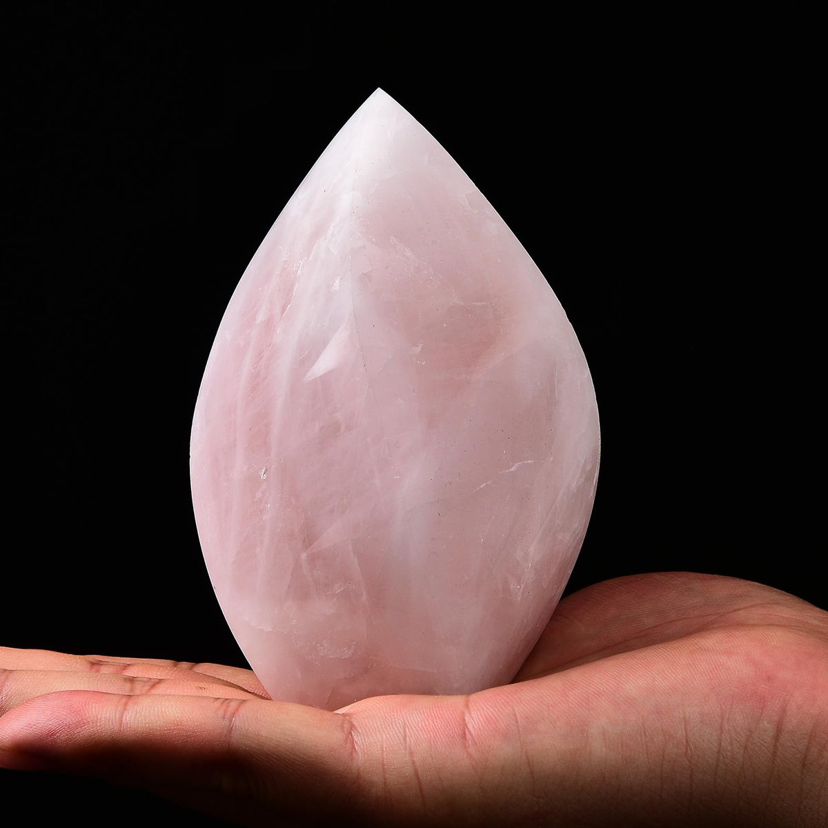 JIC Gem Rose Quartz Large Crystals Natural Healing Crystal Point Obelisk Tower Spiral 4 Sides Energy Gemstone Decoration Gifts 1.1-1.7 Lbs