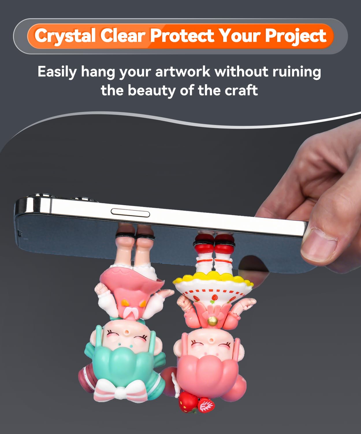 Cosygo Large Mounting Putty No Trace, Museum Double Sided Tape Glue Adhesive Dots Clear Sticky Tack, Non-Toxic Picture Hanging Adhesive, 0.39 x 0.78 in (252 Pcs)