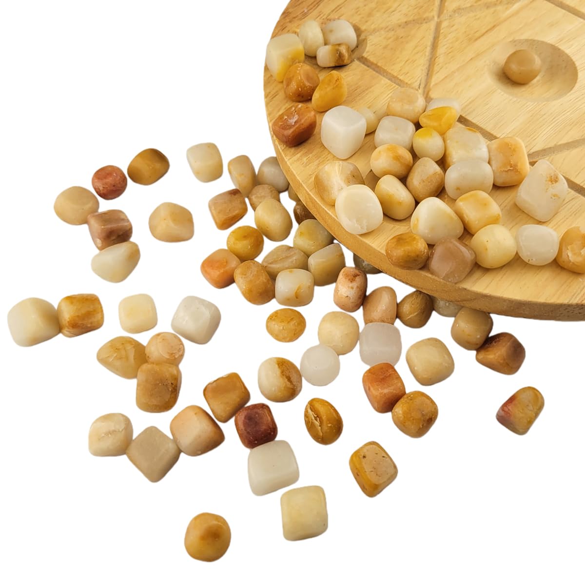 1,000 Carats Handpicked Tumbled Stones Crystals Chips Bulk Pocket Stones for Healing, Reiki, Meditation, Witchcraft and Home Decorations (Yellow Aventurine)