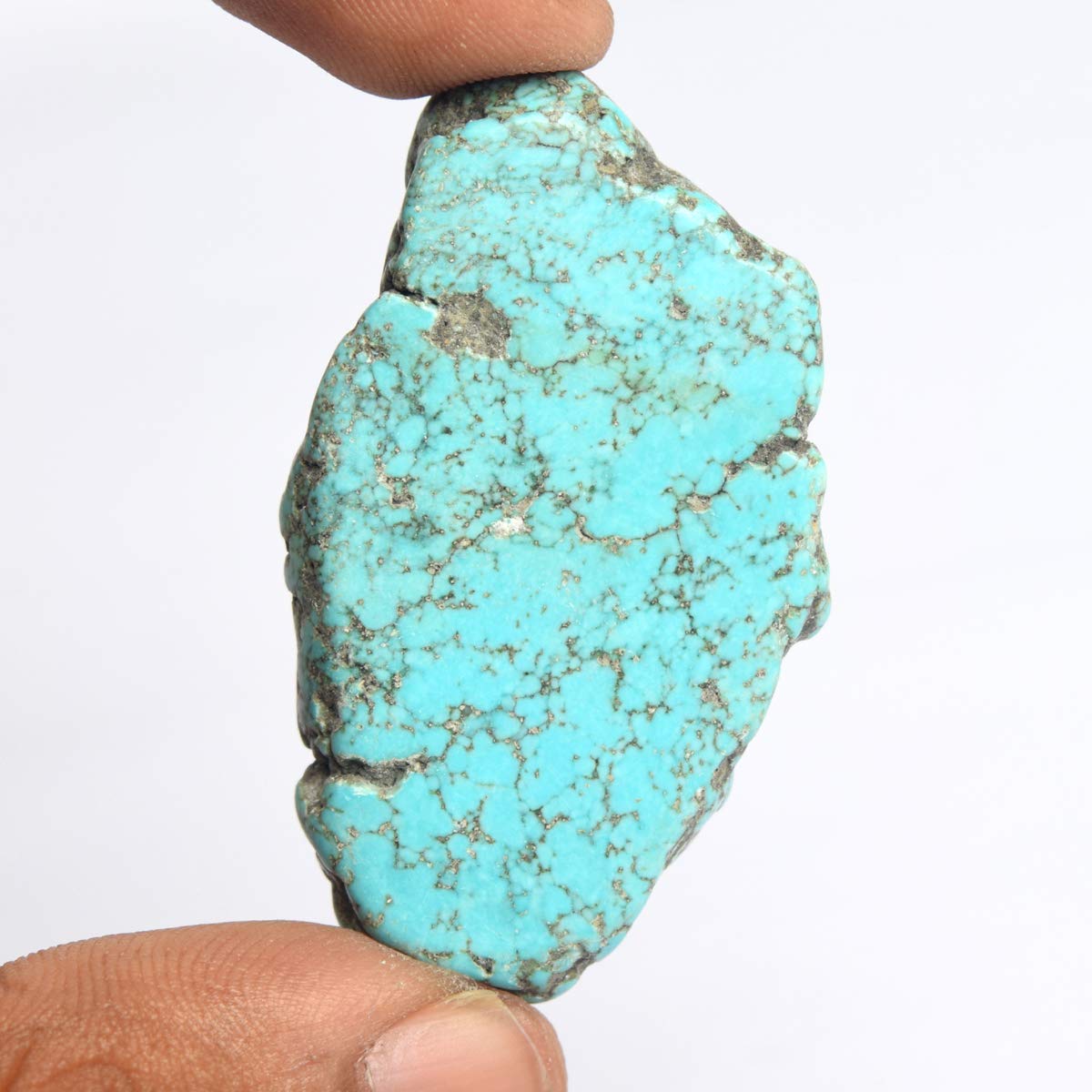 GEMHUB Healing Crystal Blue Turquoise Slab 74.00 Ct Uncut Blue Turquoise Natural Blue Turquoise Loose Stone