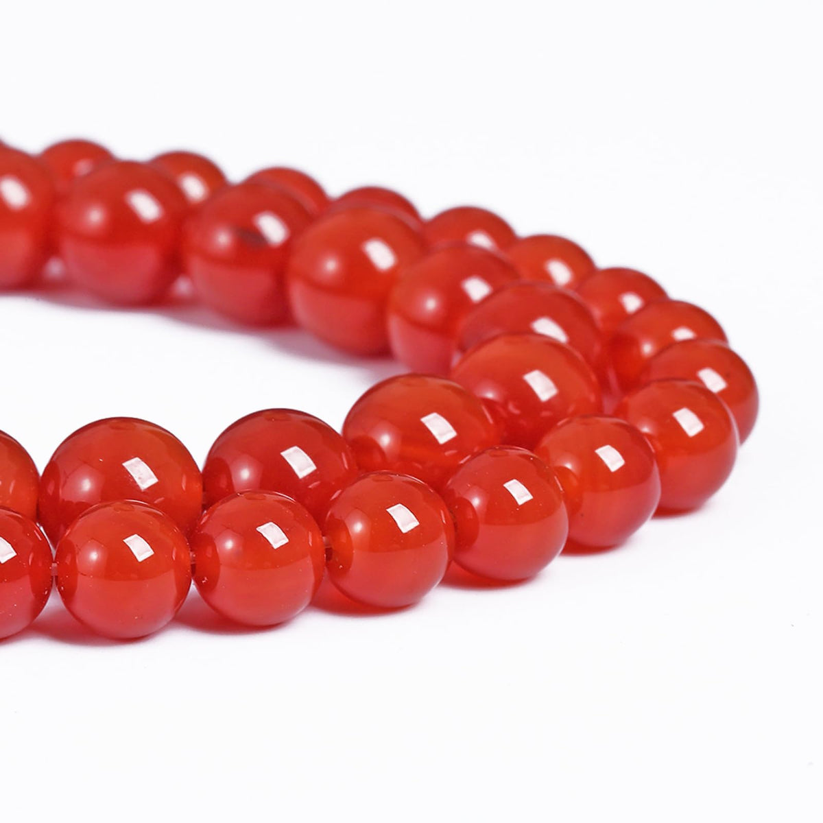 10MM 38PCS Natural Stone Red Agate Loose Beads for Jewelry Making DIY Bracelet Semi Precious 1 Strand