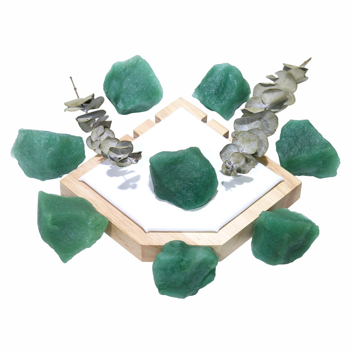 Nvzi Green Aventurine Crystals, Bulk Crystals, Crystals and Healing Stones, Rocks for Tumbling, Amathesis Crystal, Raw Crystals Bulk, Calcite Crystal for Decoration, Wicca, Reiki, Chakra(1LB)