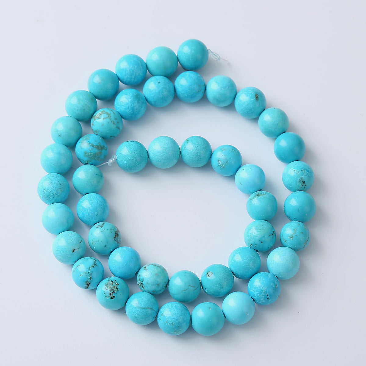 ZXYMLZI 12mm 32pcs AAA Grade Natural Blue Turquoise Round Loose Beads for Jewelry Making DIY Bracelet Necklace Accessories