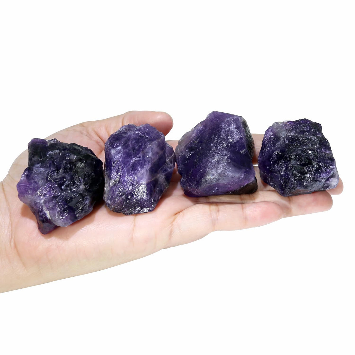 Nvzi Raw Amethyst Stone Crystals Bulk, Real Gemstones and Crystals, Rocks and Minerals, Healing Crystals, Quartz Crystals and Healing Stones, Cuarzos Originales De Energia Y Piedras(1LB)