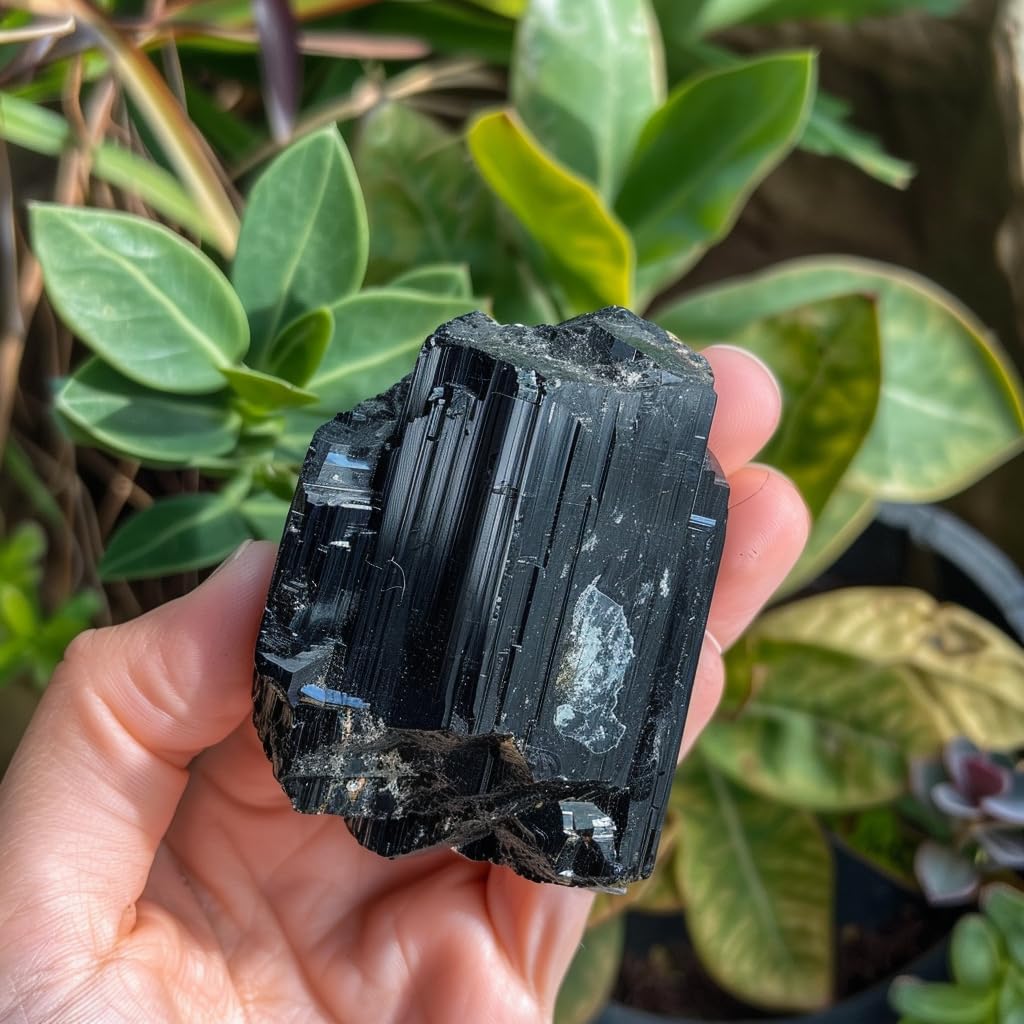Luckeeper 1 lb Black Tourmaline Bulk Raw Crystals and Healing Stones for Tumbling, Wire Wrapping, Wicca Reiki,Meditation