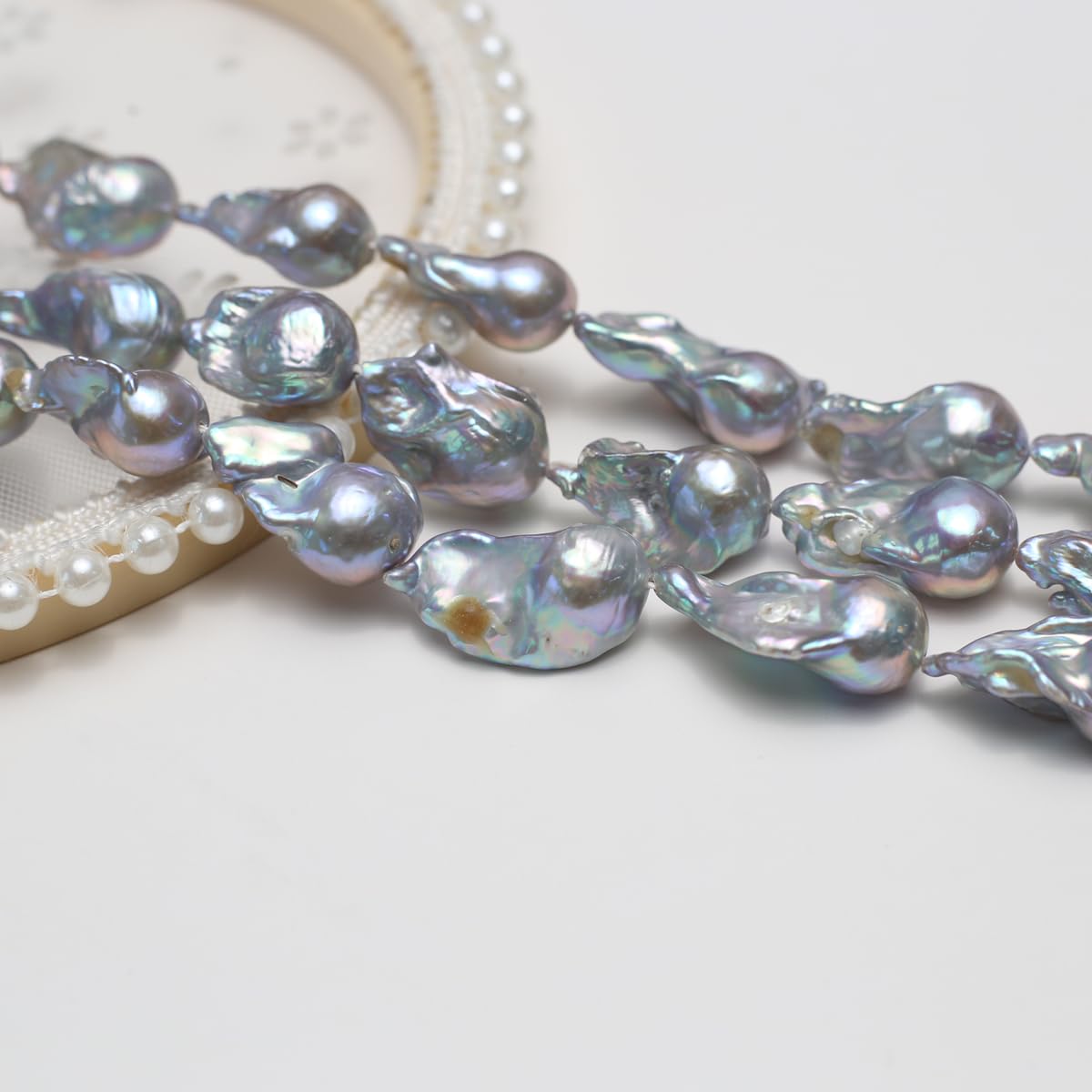 QSLLER Baroque Pearl Beads Irregular Natural Freshwater Cultured Pearl Beads for Jewelry Making Neckalce Craft DIY