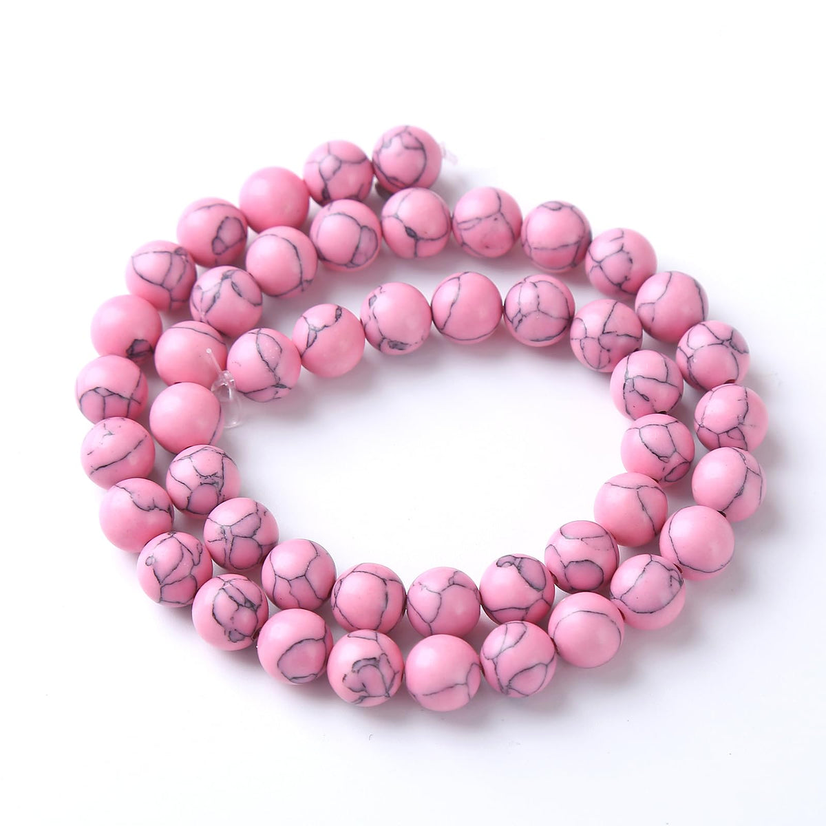12MM 32PCS Pink Turquoise Spacer Loose Beads for Jewelry Making DIY Bracelet Necklace