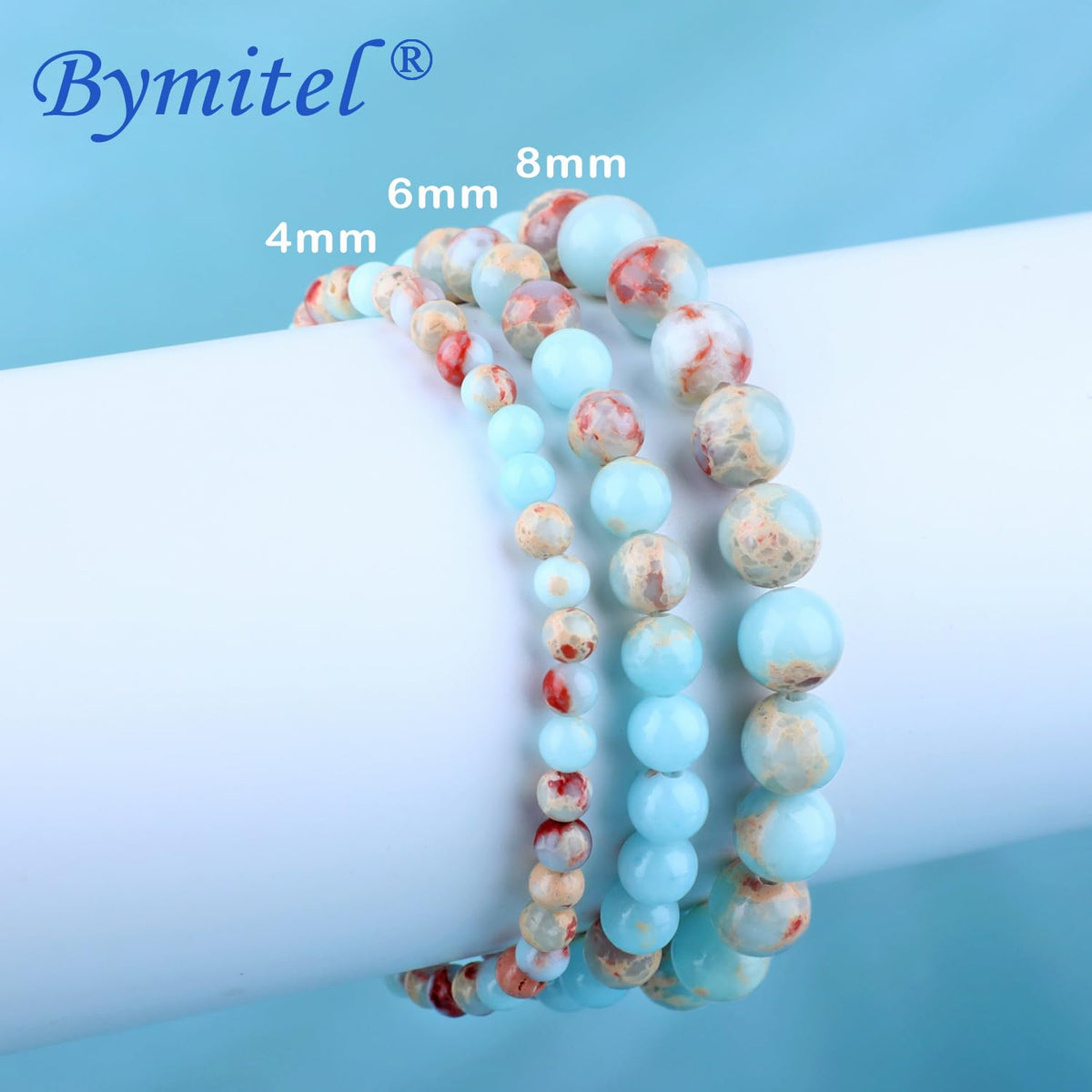 Bymitel 8mm Agalmatolite Jasper - Handmade Reiki Gemstone Stretch Bracelet, Natural Beauty & Spiritual Essence, Crystal Healing for Unisex Adults