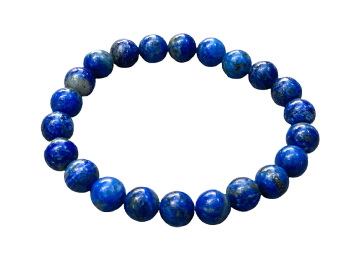 GAF TREASURES Lapis Lazuli Crystal Bead Bracelet 8mm, Genuine Lapis Lazuli Stretch Gemstone Bracelet, Healing Crystal Bracelet, Gift for Men & Women (1)
