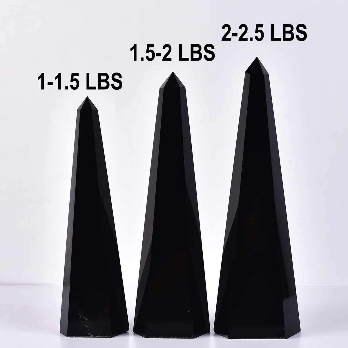 SMOHEAL Black Obsidian Large Crystal Tower Natural Healing Crystal Point Wand Obelisk for Reiki Meditation Crystal Grid Decoration 1-1.5 LBS