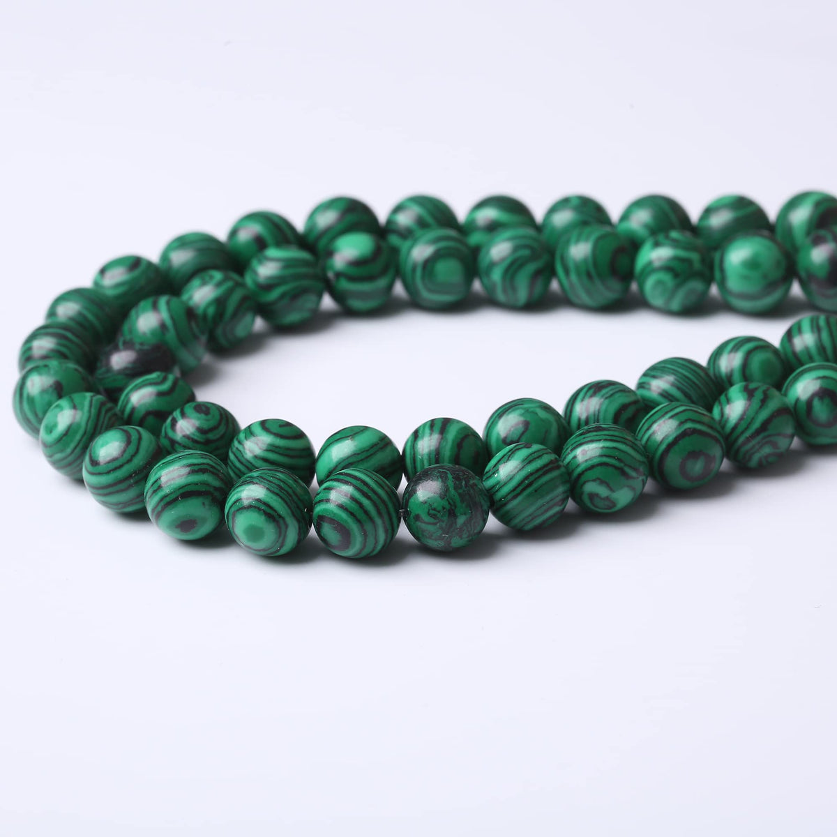 8MM Green Malachite Round Loose Beads Natural Gem Beads Crystal Energy Stone Beads for Jewelry Making DIY Bracelet Necklace