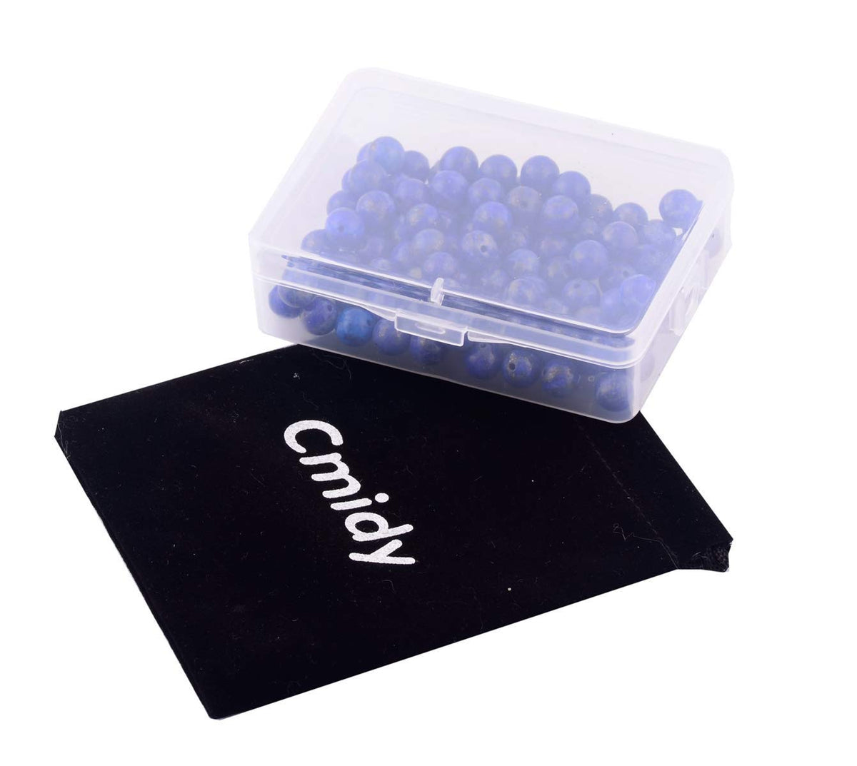 Natural Stone Beads 100pcs 6mm Lapis Lazuli Round Genuine Real Stone Beading Loose Gemstone Hole Size 1mm DIY Charm Smooth Beads for Bracelet Necklace Earrings Jewelry Making (Lapis Lazuli Blue, 6mm)