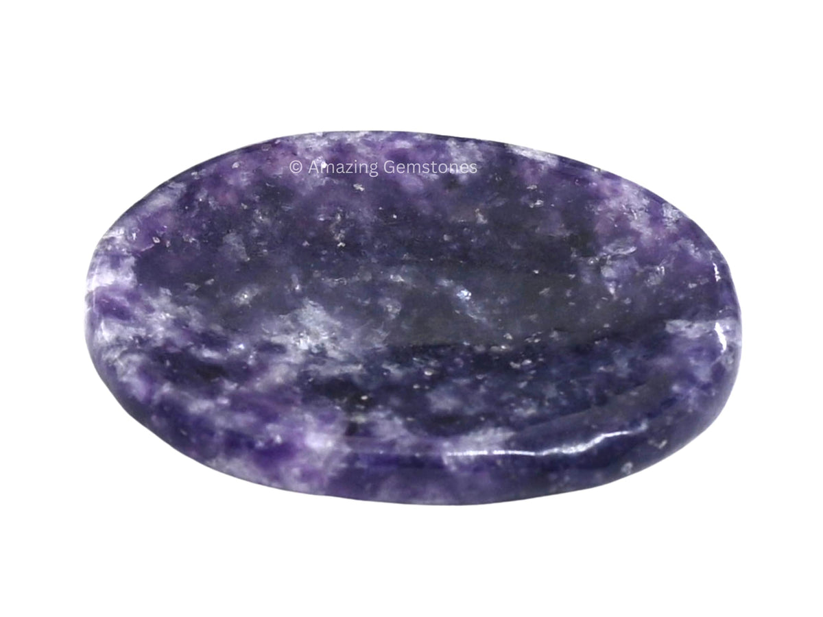 Amazing Gemstone Lepidolite Worry Stone Crystals and Healing Stones - Worry Stones for Stress Relief Gifts - Piedra Crystal Fidget for Meditation, Calming, Relaxation -