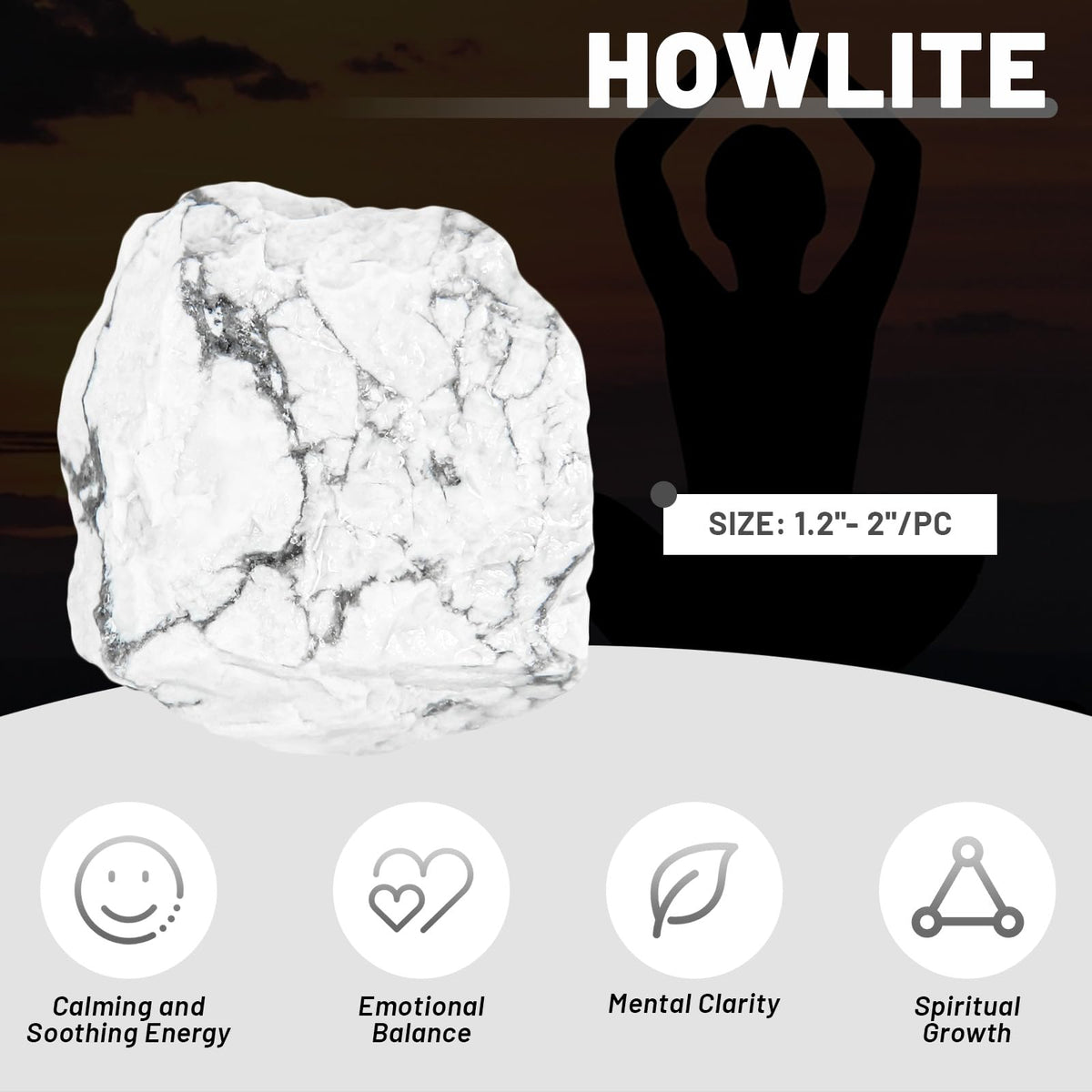 1.1lb Bulk Raw Howlite Rough Crystal- Natural Howlite Raw Stones Crystal for Tumbling, Cabbing, Fountain Rocks, Decoration, Polishing, Wire Wrapping, Wicca & Reiki Crystal Healing