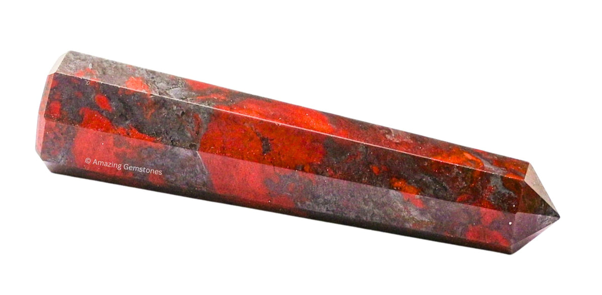 Amazing Gemstone Red Jasper Hematite Crystal Towers - Natural Healing Crystal Point Obelisk for Reiki Healing and Crystal Grid (3" to 4" INCH)
