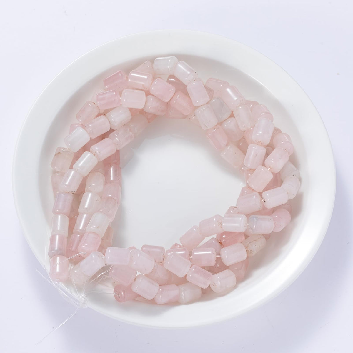 Natural Rose Quartz Crystal Cylinder Tube Beads 10x14mm 38cm/str Loose Semi Gemstone Stone Beads for Making Bracelets Necklace