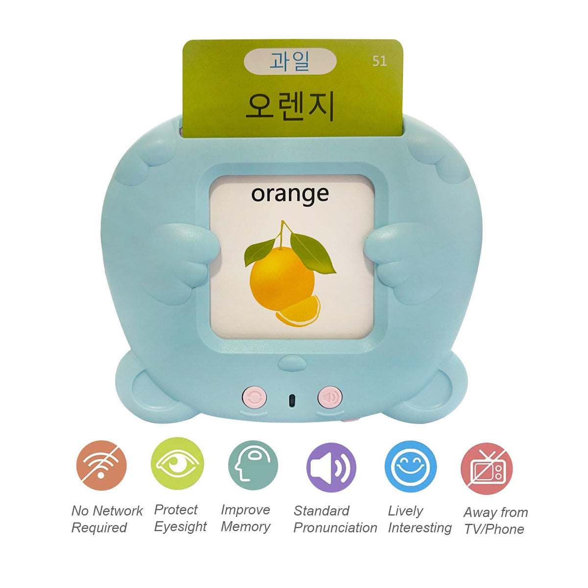 Korean-English Talking Flash Cards for Kids 112 PCS, Learn Korean Alphabet, Words and Pronunciation, Korean Language Learning Toys for Beginners